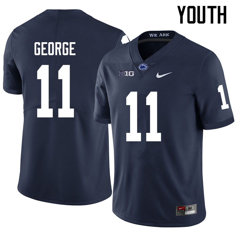 NCAA Nike Youth Penn State Nittany Lions Daniel George #11 College Football Authentic Navy Stitched Jersey YXM6698XP